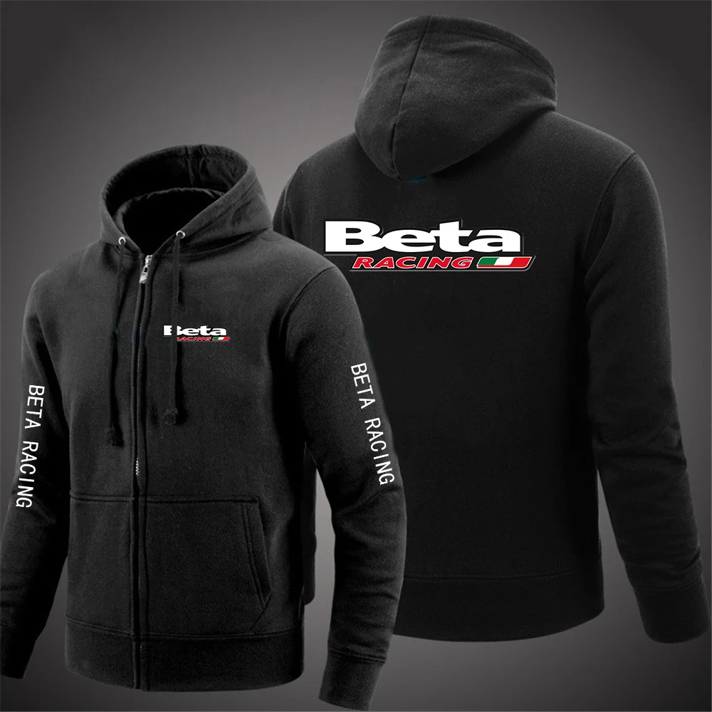 

2023 New Men's Printing Beta Racing Motocross Motorcycle Fashion Zipper Jacket Hoodies Solid Color Cotton Casual Sweatshirt Coat