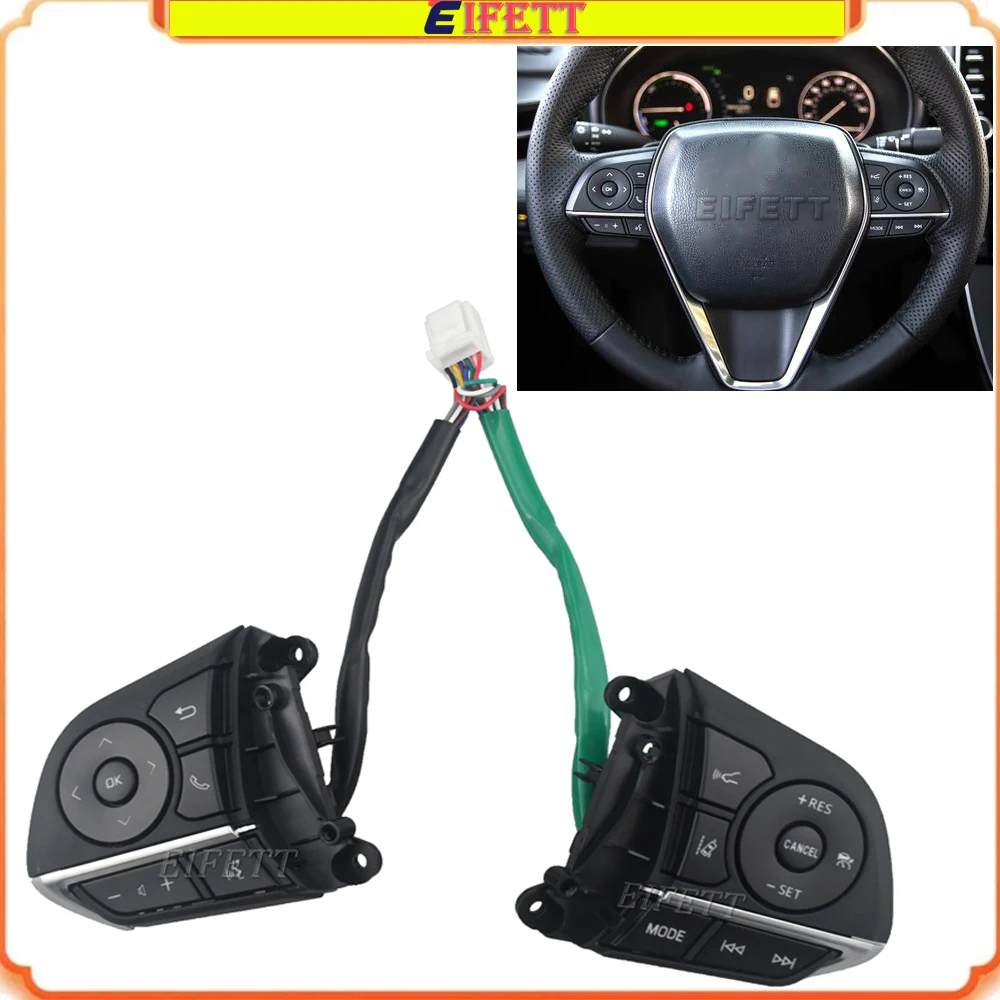 

New Cruise Control Button Steering Wheel Bluetooth Phone Volume Switch For Toyota Avalon 2019 - 2023