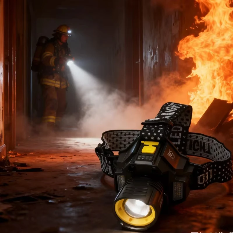 Rechargeable Waterproof Head Flashlight For Fishing Running Cycling Outdoor,Camping And Hiking Outdoor Tools Bright LED Headlig