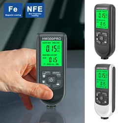 HW-300PRO High Precise Thickness Gauge 0-2000UM Car Film Thickness Meter LCD Digital Auto FE/NFE Paint Coating Thickness Tester