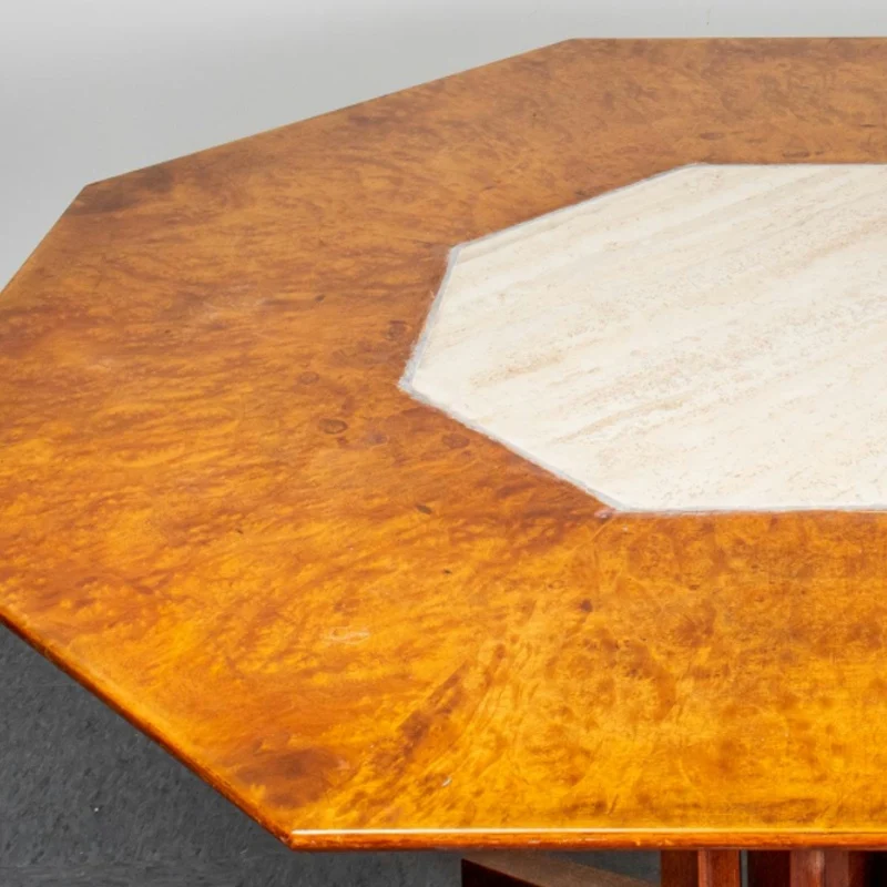 solid wood coffee table natural travertine living room tea table modern simple atmosphere travertine tea table octagonal