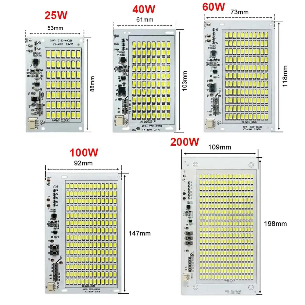 1 قطعة 25/40/60/100/250 واط LED ضوء الشمس مجلس SMD5730 سطوع عالية مصدر الضوء لوحة مع جهاز التحكم عن بعد الضوء الأبيض #5