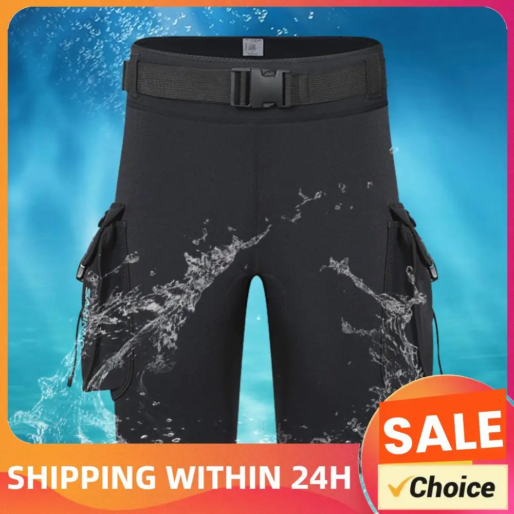 

3mm Neoprene Wetsuits Shorts Thicker Pocket Trunks Diving Snorkeling Surfing Pants Swim Trunks Winter Swimming Protection Pants