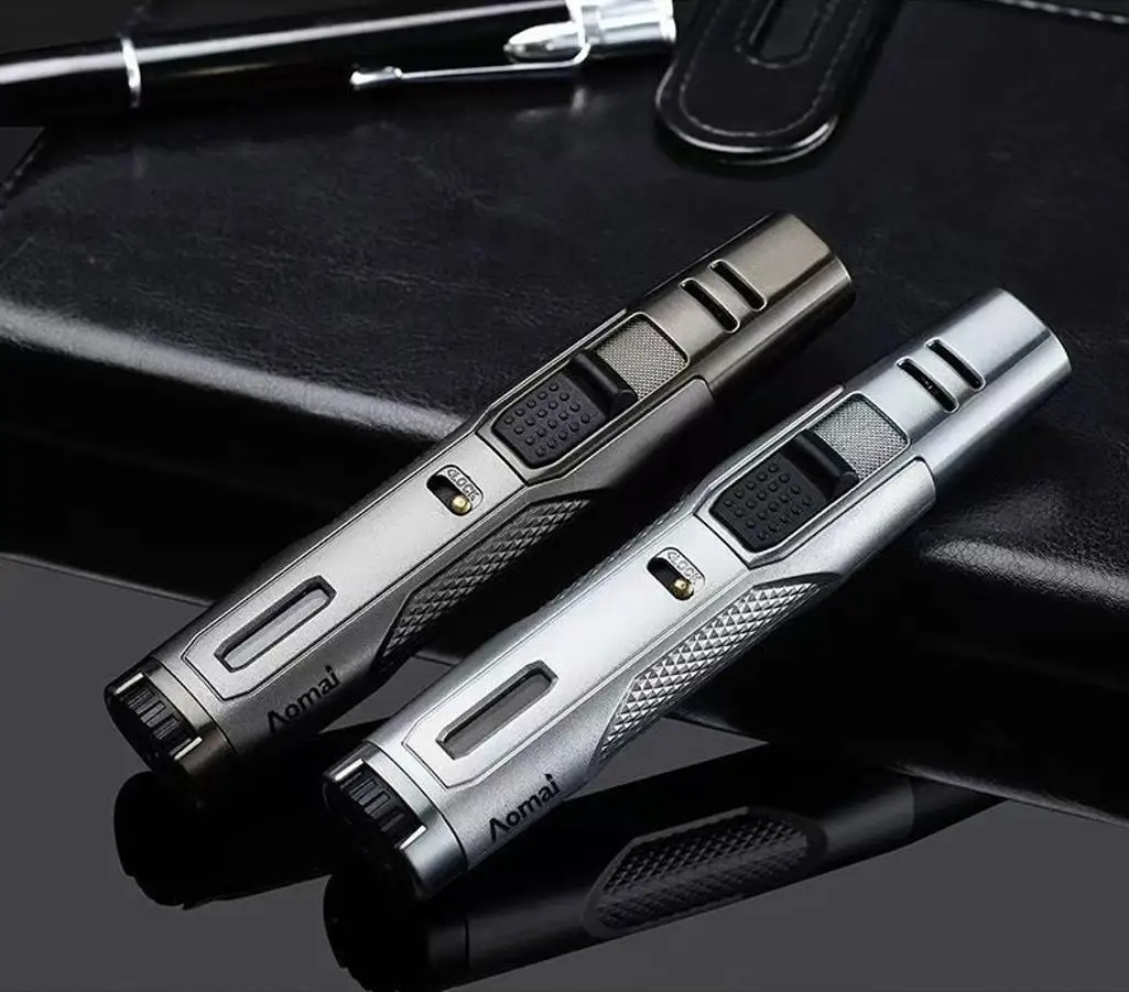 Mini Welding Gun Windproof Inflatable Lighter Kitchen Gas Ignition Point Cigar Spray Gun Outdoor Barbecue Lighter