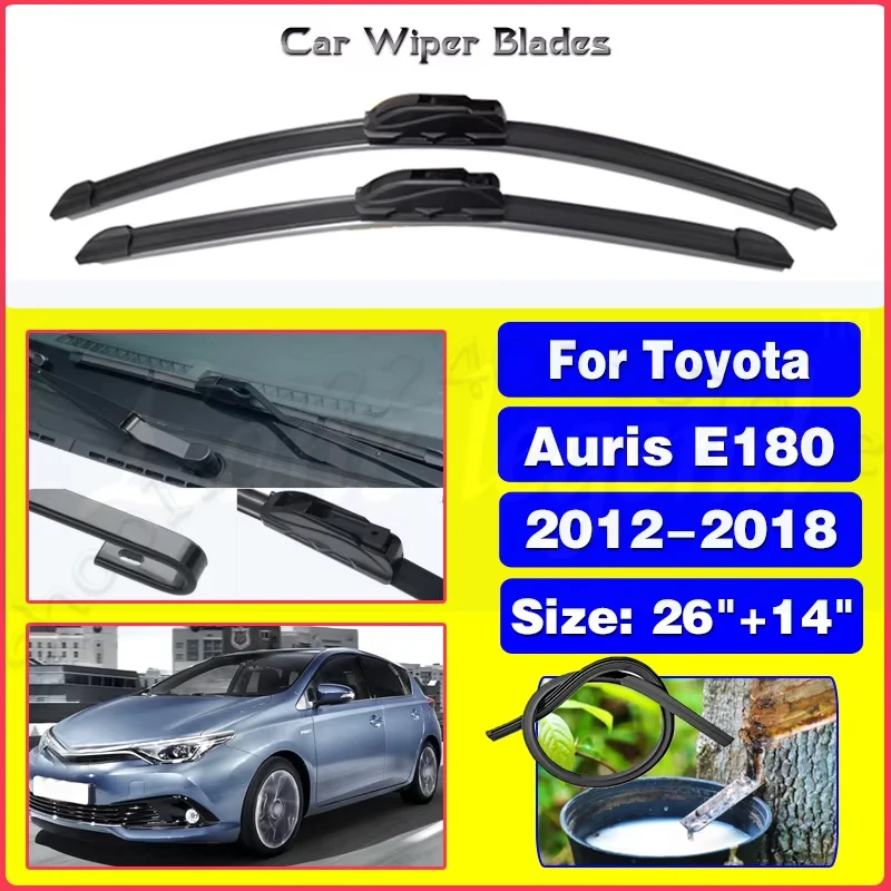 

Wiper Hybrid Front Windshield Wiper Blades For Toyota Auris E180 2012-2018 Windshield Windscreen Window Brush 2013 2014 26"+14"