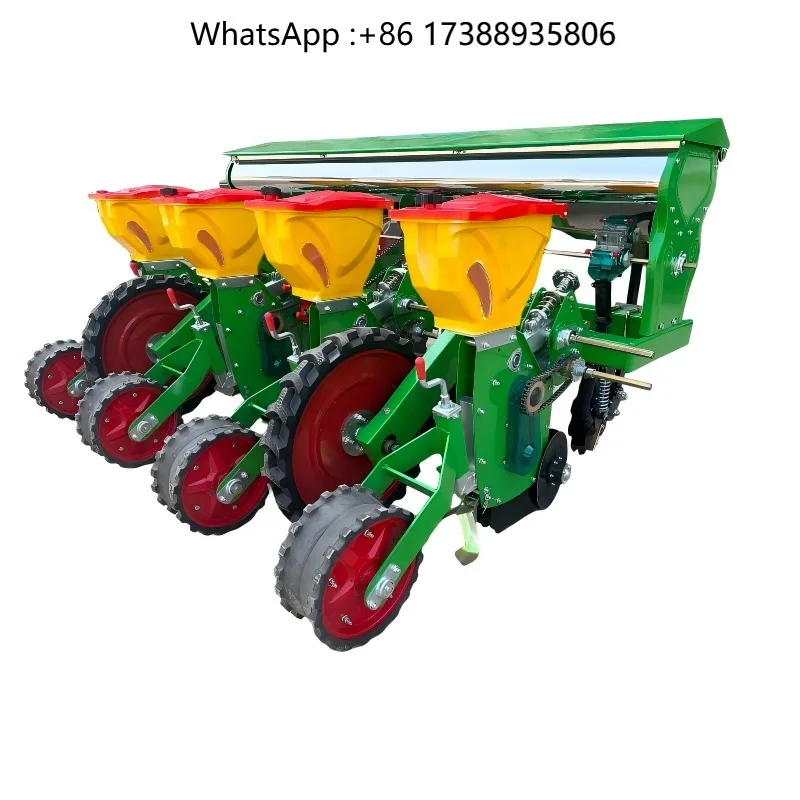 4 Row No-till Full Terrain Planter with Big Wheels High Precision Metering Corn Fertilizer Seed Machine/ Soybean Seed Planter