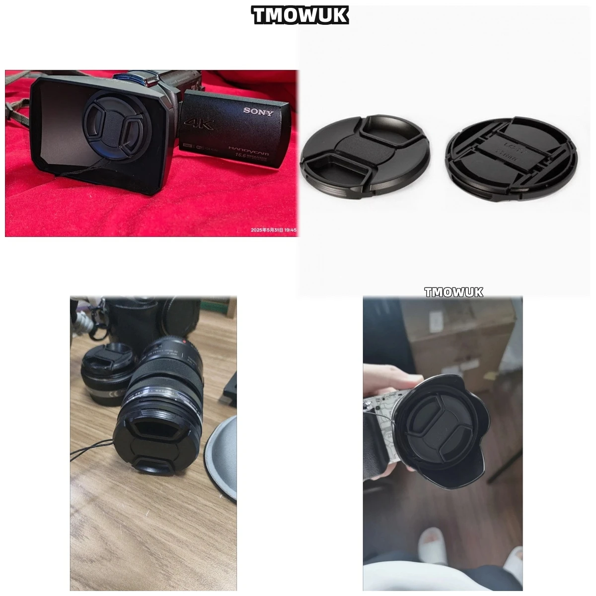 

For Nikon D50 D60 D5100 D5200 D5300 D5500 D5600 D600 D610 D7000 Camera Lens Cap Protective Cover Center Pinch Snap-on 49mm 52 55