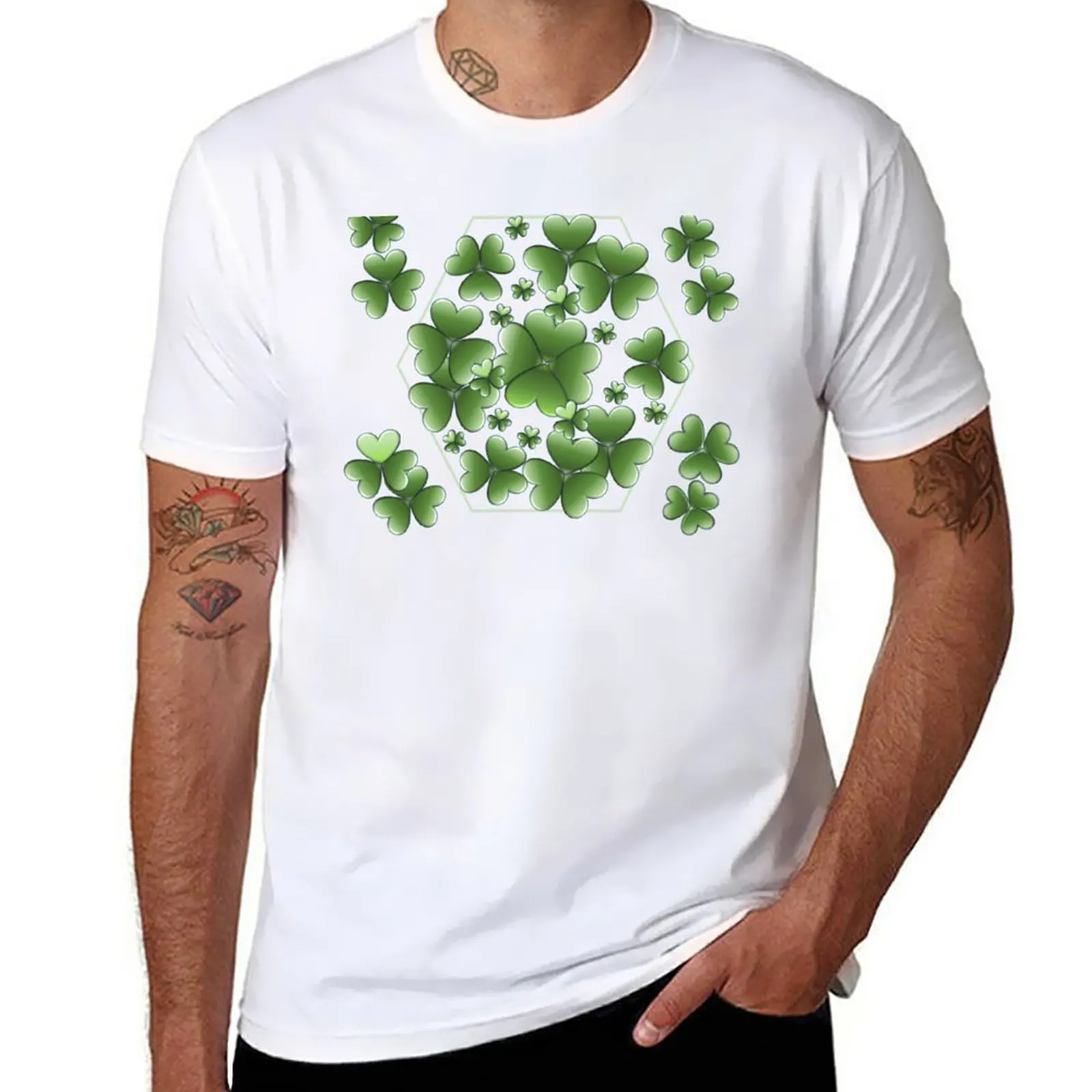 

New Lucky Clover Kaleidoscope T-Shirt sublime t shirt anime clothes boys white t shirts custom t shirt men clothings