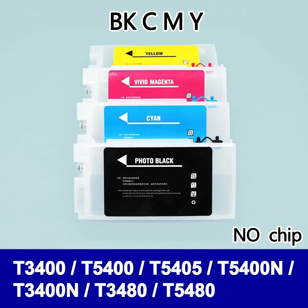 4 Colors 350ML T41F5 T41F2 T41F3 T41F4 Empty Refill Ink Cartridge NO Chip For Epson SureColor T3400 T5400 T5405 T5480 T3480