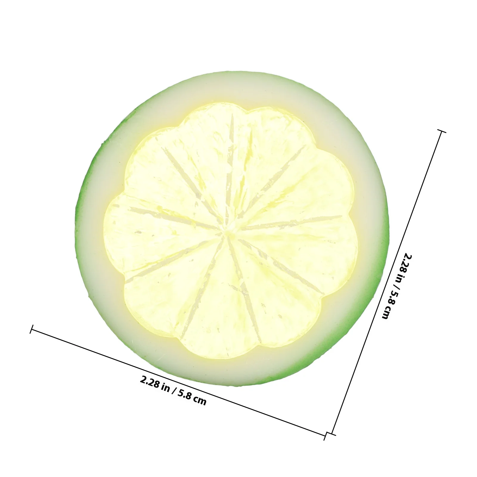6 قطع من شرائح الليمون الاصطناعية الواقعية لتزيين الفاكهة لغرفة الطعام وغرفة المعيشة والحفلات والمناسبات والتصوير الفوتوغرافي #3