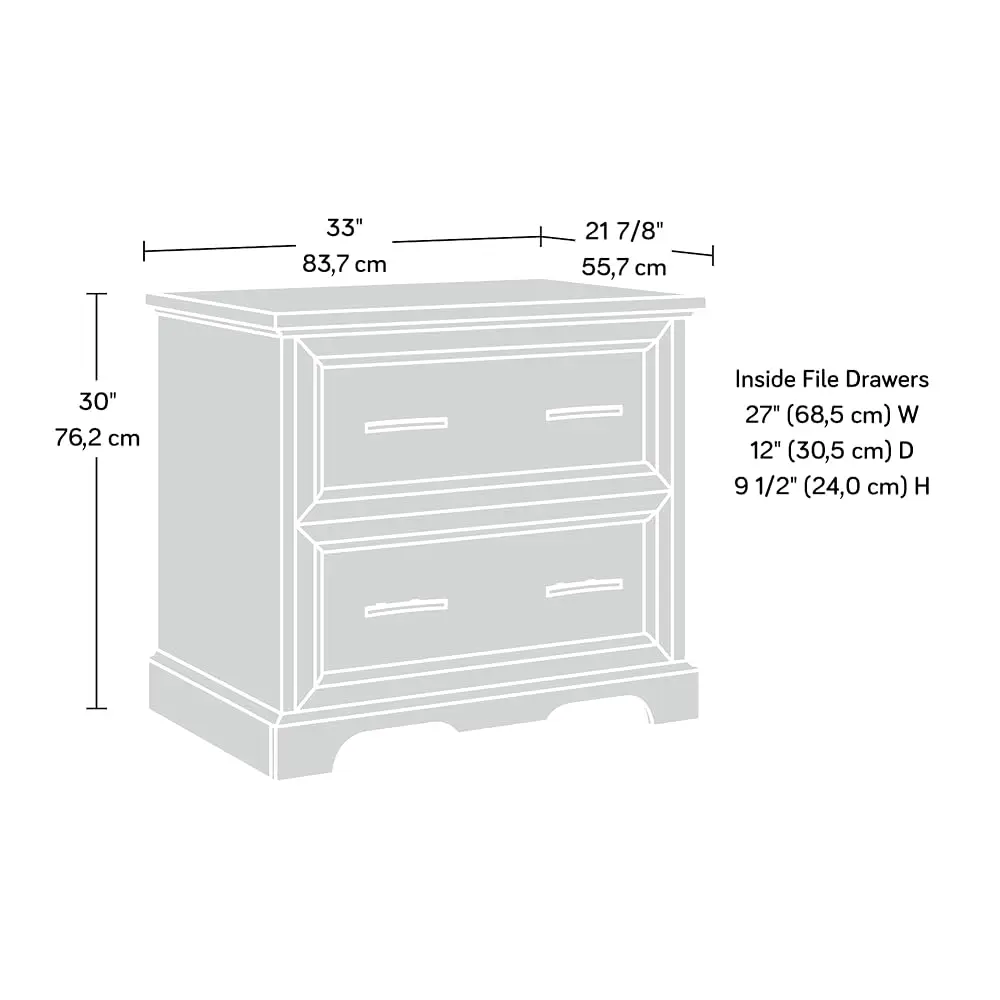 Carolina G 2-Drawer Lateral File Cabinet, Winter Oak Finish