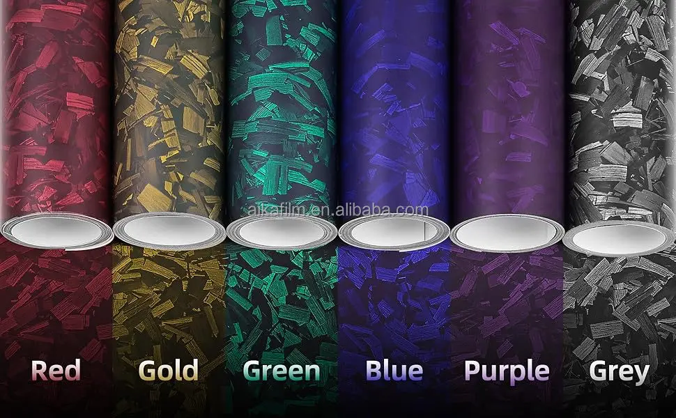 Матовая пленка 1,52*17 м, ПЭТ-материал, кованое углеродное волокно, виниловая пленка для автомобиля, наклейки на автомобиль