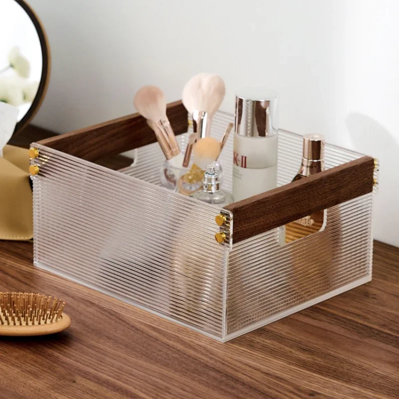 

Cosmetics storage box finishing acrylic porch coffee table books snacks sundries storage basket