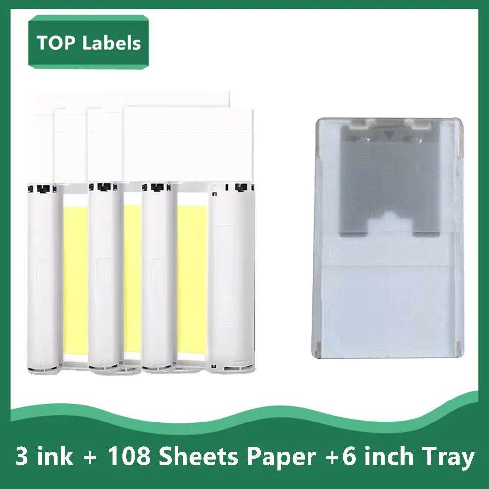 New KP-108IN KP-36IN Ink Case Photo Paper For Canon Selphy CP1500 CP1300 CP1200 CP910 CP900 Photo Printer 100*148mm