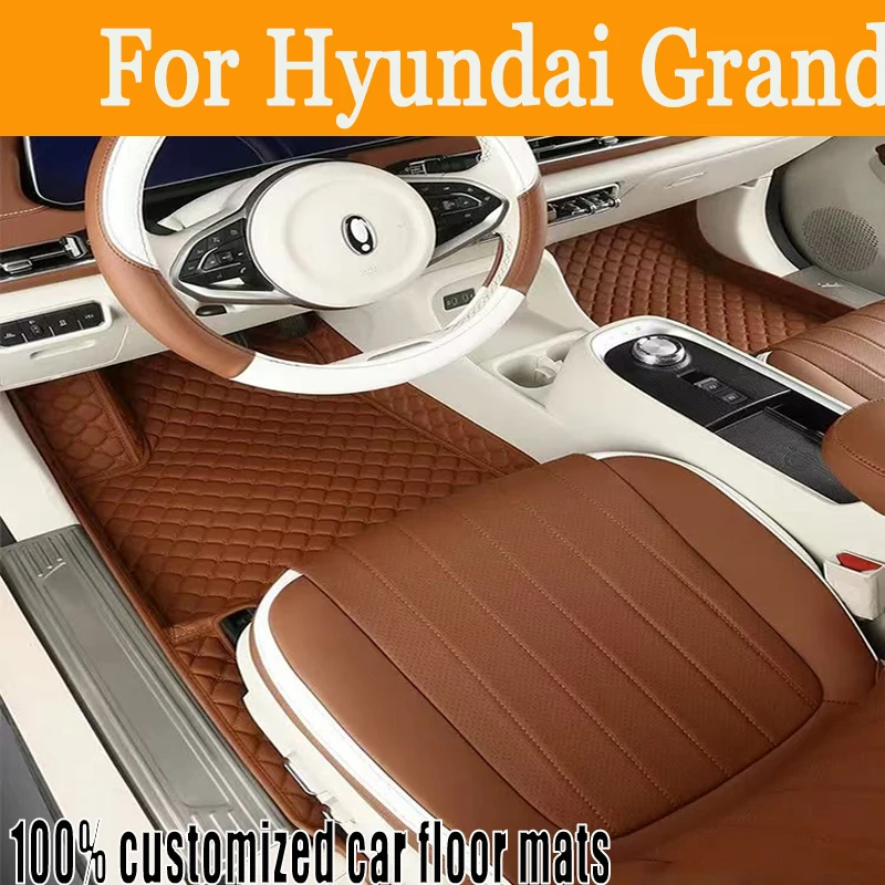 

Автомобильный коврик из искусственной кожи по индивидуальному заказу для Hyundai Grand i10 2020 2021 2022 2023, защитный аксессуар для салона вашего автомобиля