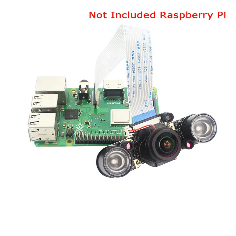 Raspberry Pi Night Vision Camera with 2 Infrared Light 5MP OV5647 Webcam 75 175 IR-CUT Camera for Raspberry Pi 4B 3B+ 3B Zero