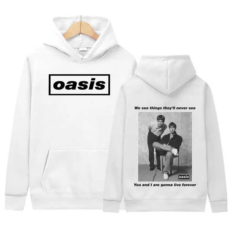 British Band O-Oasis Graphic Hoodie Men's Hip Hop Vintage Pullover Sweatshirts Y2k Unisex Fashion Oversized Hoodies Streetwear