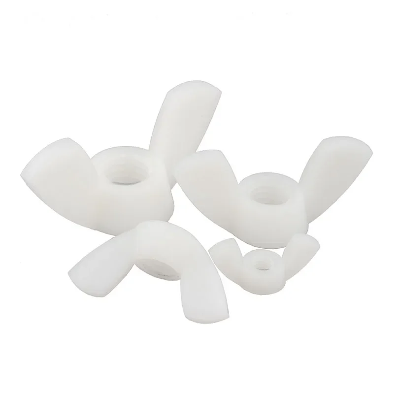 5 ~ 20 قطعة أسود/أبيض النايلون الجناح الجوز M3 M4 M5 M6 M8 M10 M12 النايلون الجناح البلاستيك معزول المكسرات