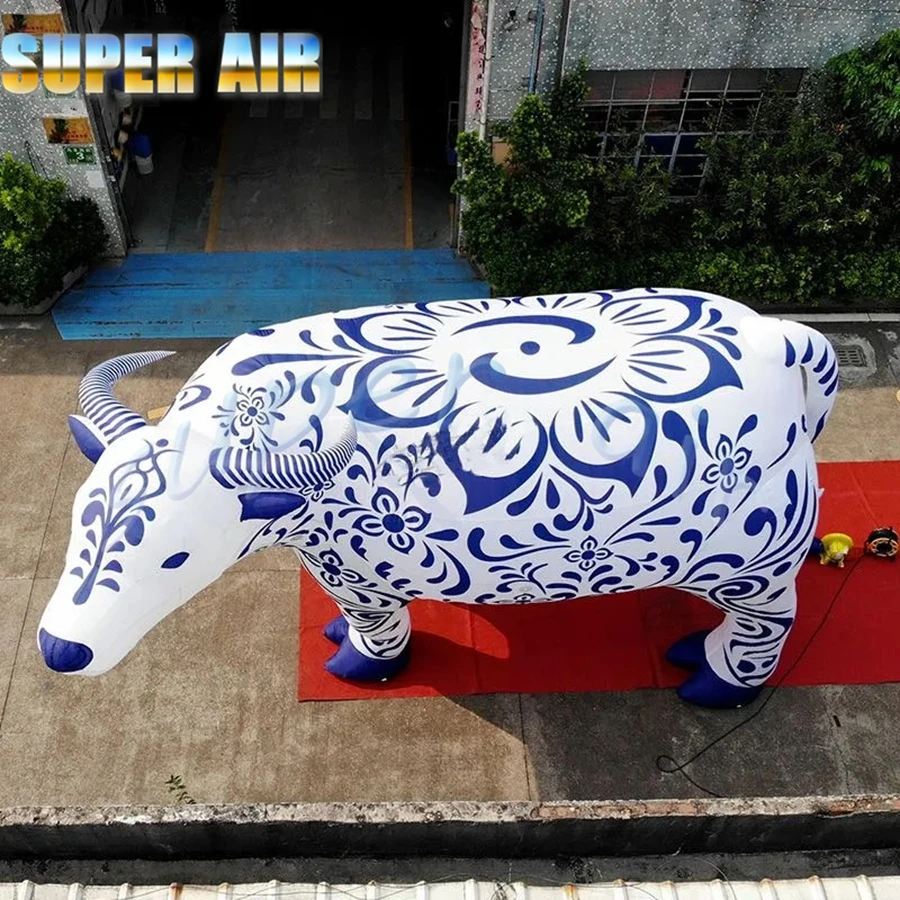 Super Air 8m Höhe Outdoor riesige aufblasbare Tier Bull Ballons Inflation Cartoon Kuh Modelle für Veranstaltungen