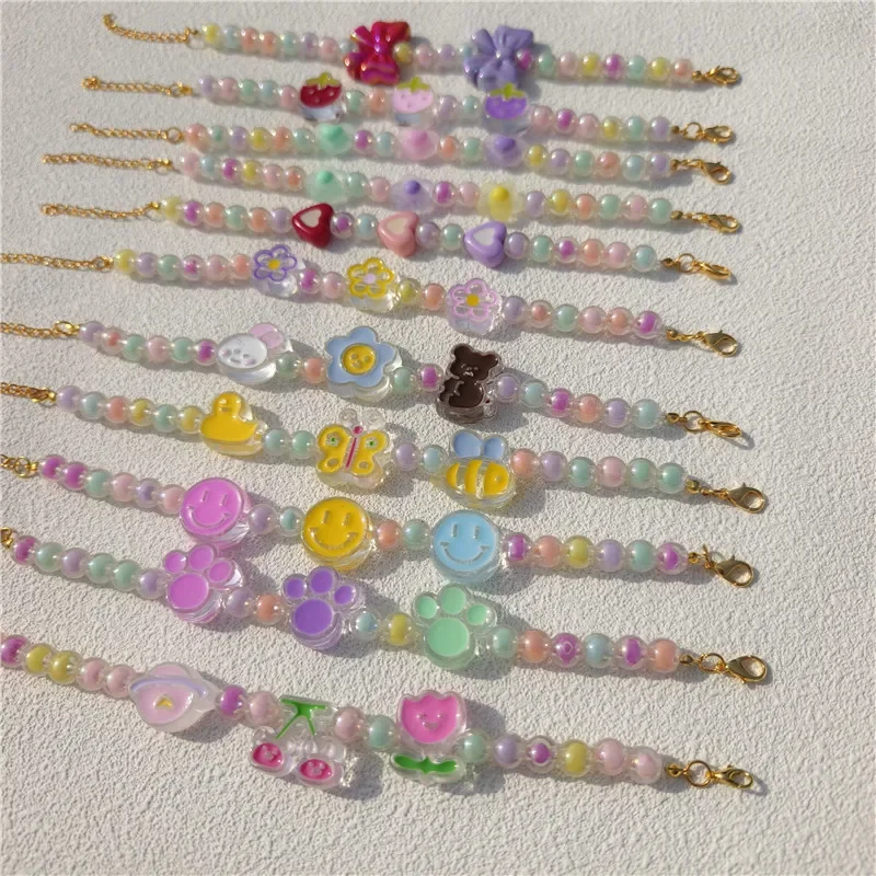 Cute Handmade Colorful Pearl Pet Collar Individuation Design Multiple Styles Necklace for Puppy Dog Cat Pet Supplies Accessories