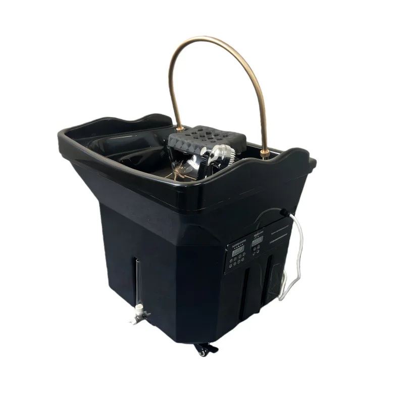 Yicheng Wholesale Black 60L Head Massager Shampoo Basin with Built-in Water Heater Water Circulation Fumigation for Sale