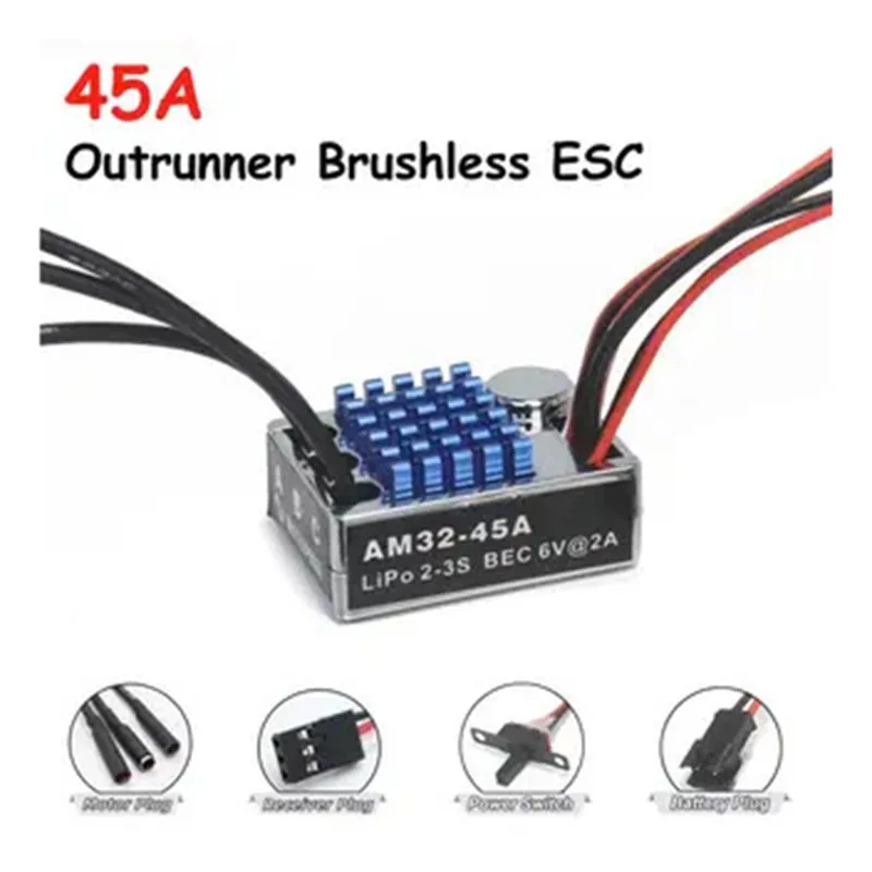 

WOWFU-AM32 45A Brushless ESC Power Upgrade For MN82 MN99S MN168 MN78 Series