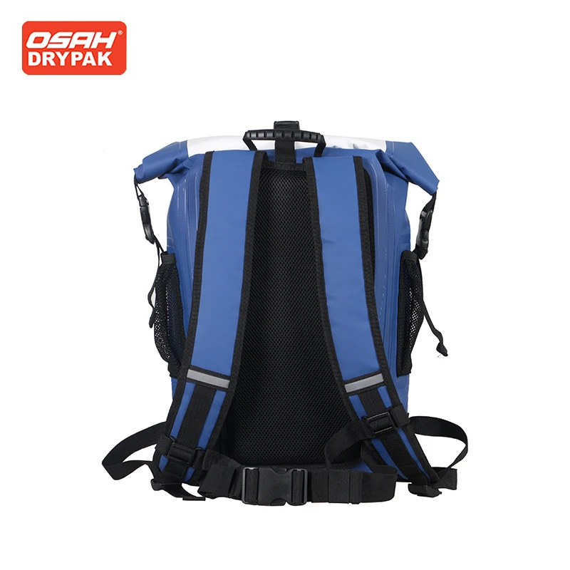 OSAH Blue-white Motorcycle Bag 22L Large Capacity Multifunctional Outdoor Travel Riding Backpack Waterproof Gear Bag Accessories