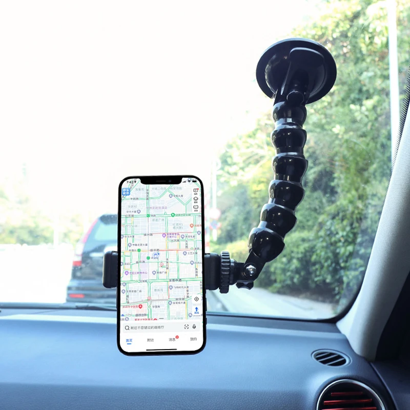 Flexible Mobile Cell Phone Car Holder Suction Up Cellphone Bracket in Moto Smartphone Stand Support for Iphone Video Shooting