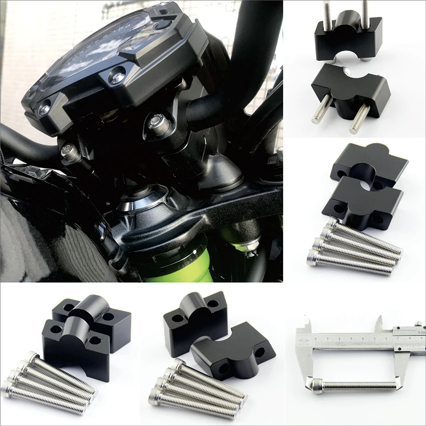 black Motorcycle Handlebar Heightening Code Increase Rearward Shifting Accessories For Kawasaki ER6N ER6F 2012-2016  Z650 2017