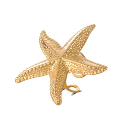 New starfish ring, high-quality stainless steel, fashionable and adjustable bead jewelry, elegant party gift for women