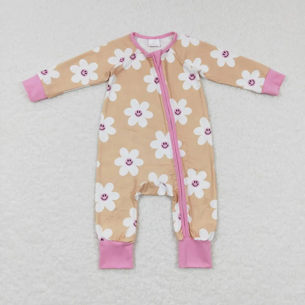 Z1023-18 New Wholesale Girls Autumn And Winter Long-Sleeved Jumpsuit Round Neck Multi-Element Zipper Pattern Printing