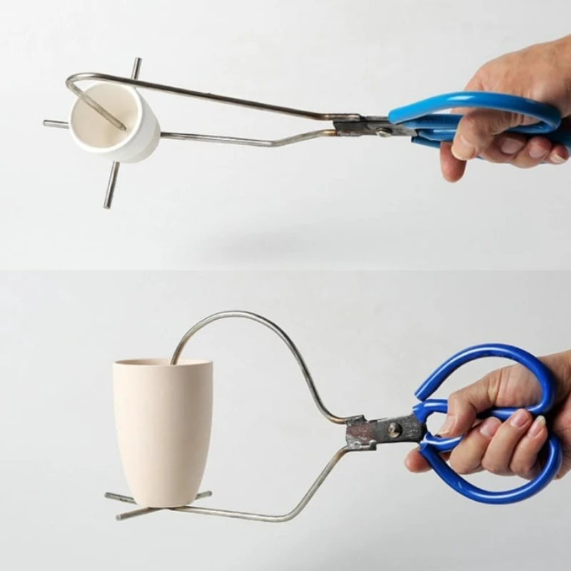 Stainless Steel Glaze Dipping Clamp, Ceramic Glazing Tongs for Plates, Mugs, Bisque Ware, Pottery Glaze Application Helper