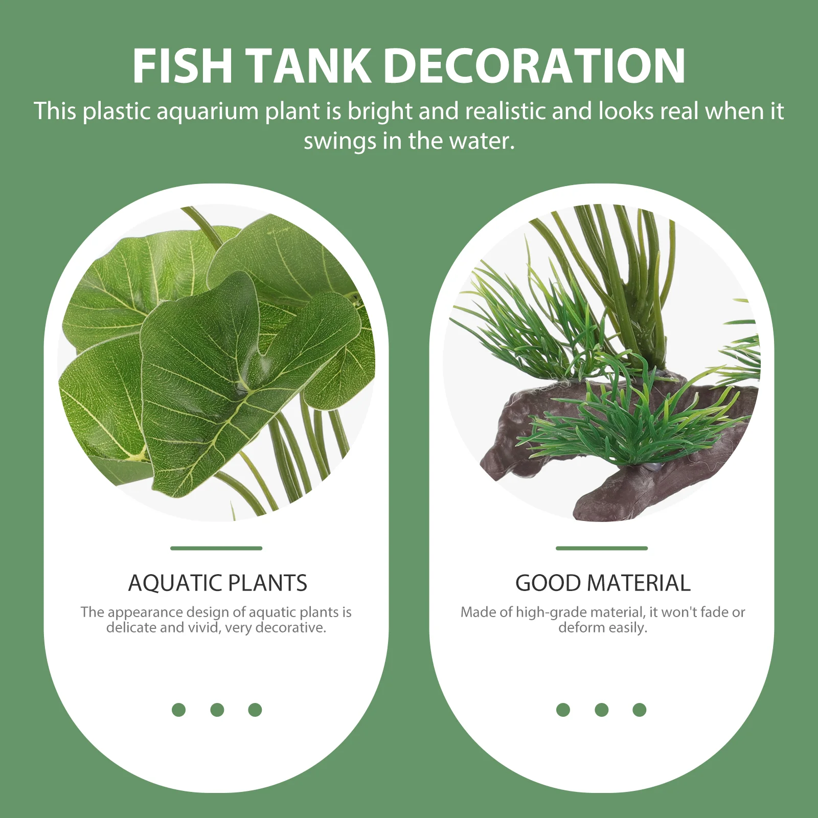 Plantas de agua artificiales, acuario de plástico para calentador de pecera Betta, terrario de decoración alto