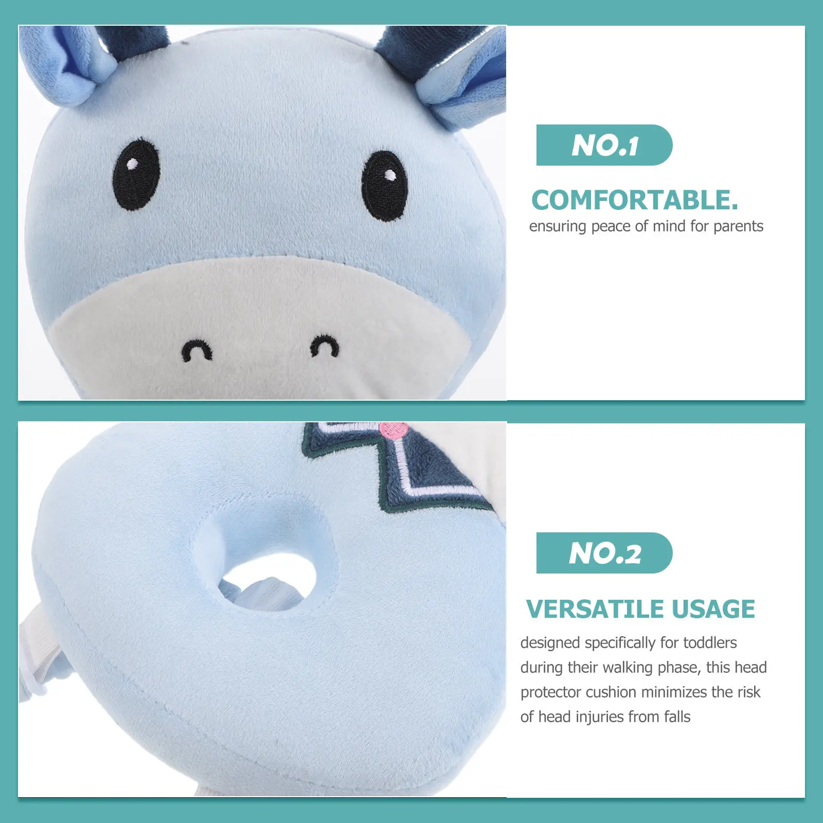 Baby Head Protector Backpack Toddler Safety Cushion Soft Breathable Head Pillow for Baby Walking Crawling Fall