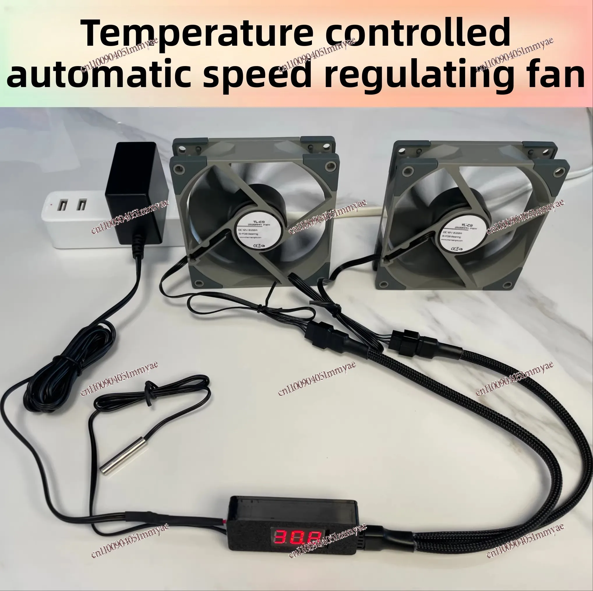 Four-wire temperature control governor Weak electric box Cooling fan Stepless speed regulation