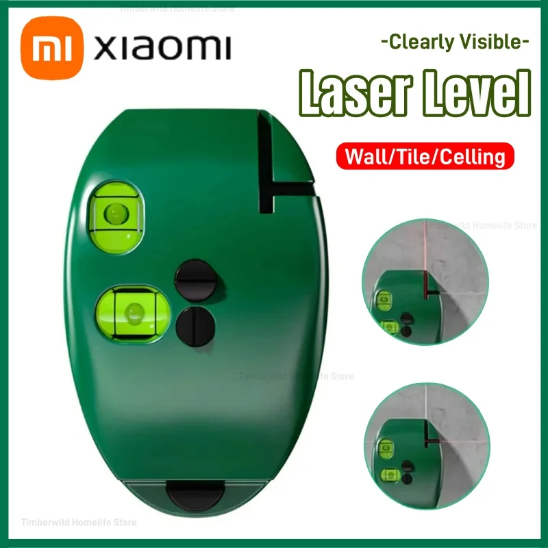 

Xiaomi Portable 2 Lines Laser Levels ﻿Vertical Laser Level Infrared Horizontal Line 90 Degree Angle Leveling 20M Long Distance