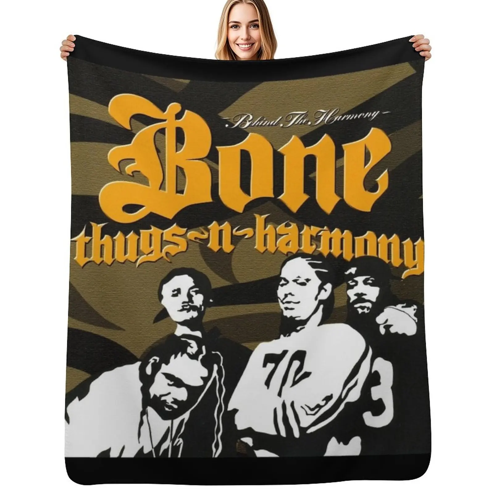 

Bone Thugs-N-Harmony behind the harmony Throw Blanket Fluffy Cozy Throw Blanket for Home Decor
