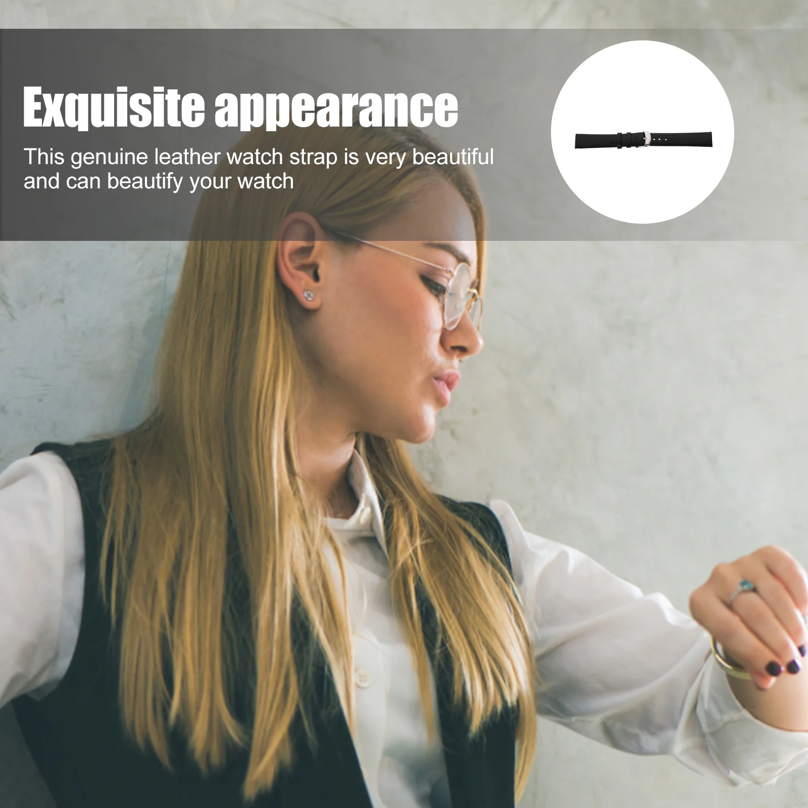 

1Set Plain Weave Watch Strap Adjustable Wear-Resist Replacement Band Comfortable Decorative Watch Belt for Daily