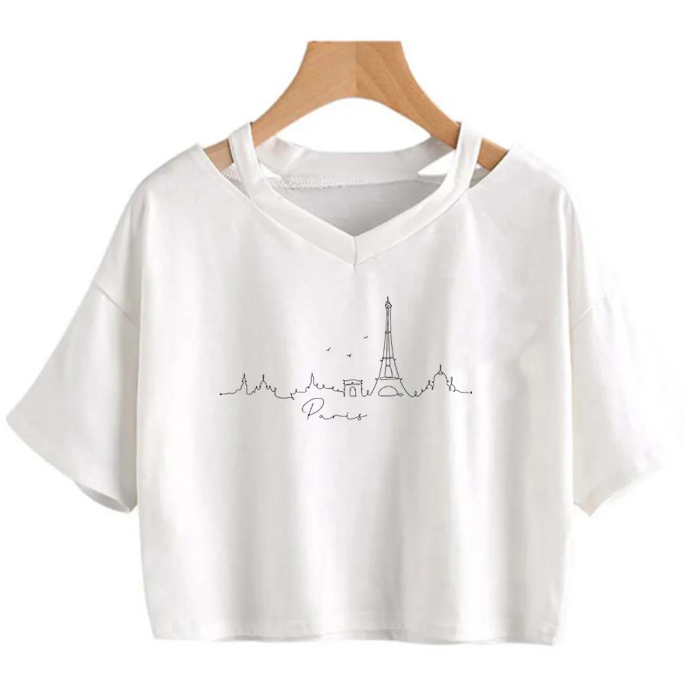 Paris korean fashion 90s fairycore crop top girl vintage 2000s hippie t-shirts