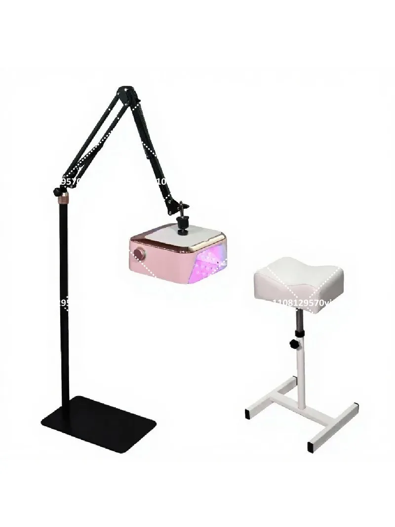 Rechargeable Induction Foot Nail Lamp Set, Battery-Powered Light Therapy Lamp with Stand for Salon Home Use