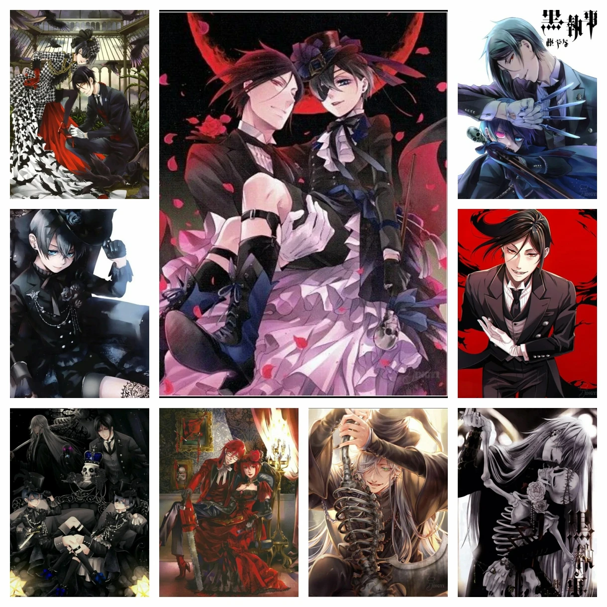 2026 New Japanese Anime 5D DIY Diamond Painting Black Butler Sebastian Figure Mosaic Embroidery Handicrafts Home Décor Gifts
