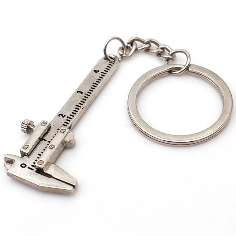 

Portable Mini Metal Ruler Vernier Caliper Ruler Key Chain Movable Vernier Caliper Ruler Model Keychain