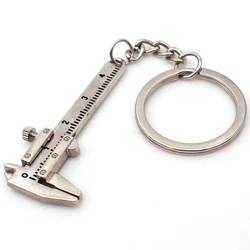 Portable Mini Metal Ruler Vernier Caliper Ruler Key Chain Movable Vernier Caliper Ruler Model Keychain