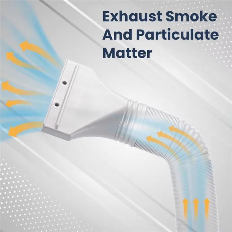 ABLJ Flat Hose Adapter For Easy Setup And For Secure Attachment Via Locking Tabs For Air Conditioning And Exhaust Solution Syste