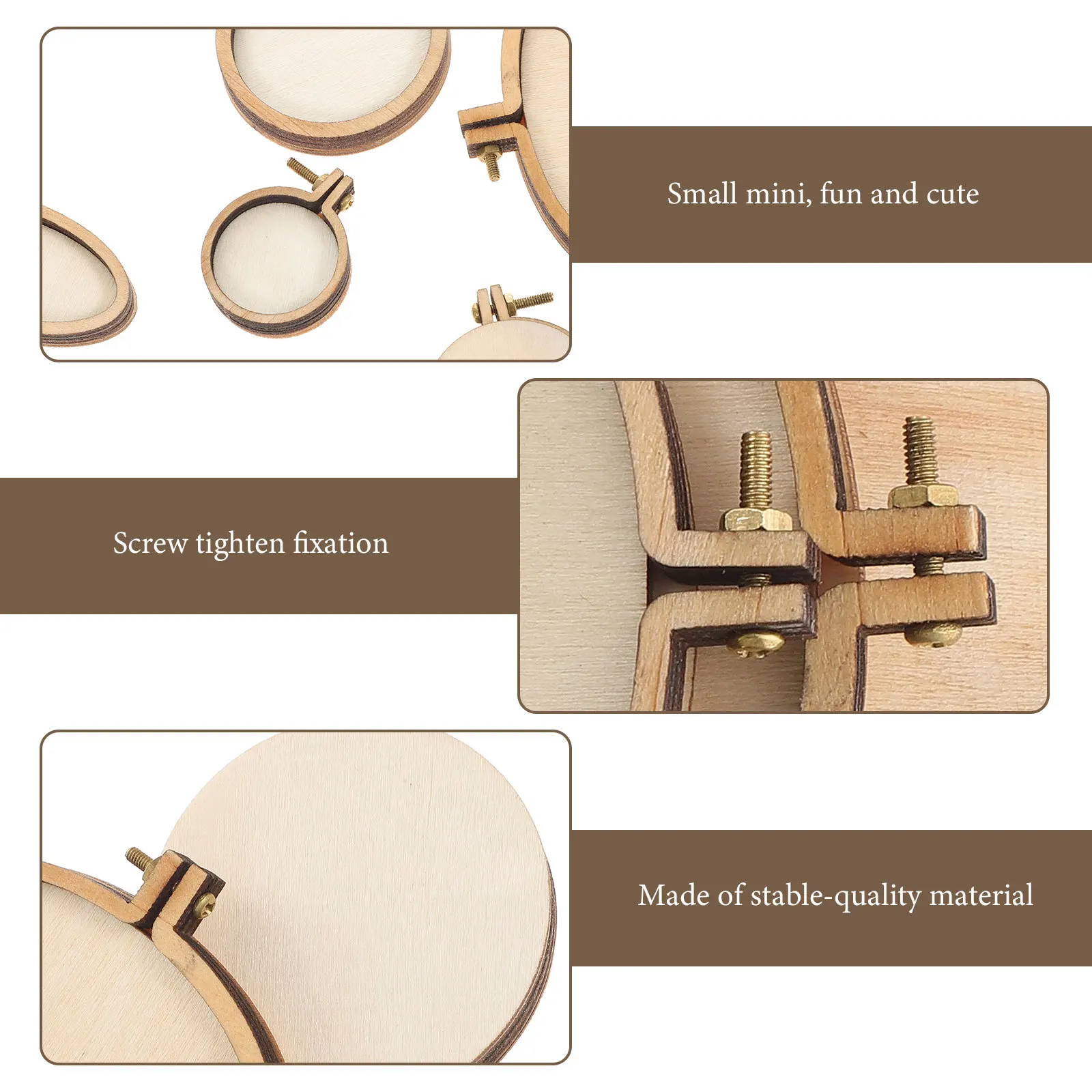 

16Pcs Mini Embroidery Hoops Vintage Cross Stitch Rings Fine Workmanship DIY Pendant Crafts Party Decoration Handmade Embroidery