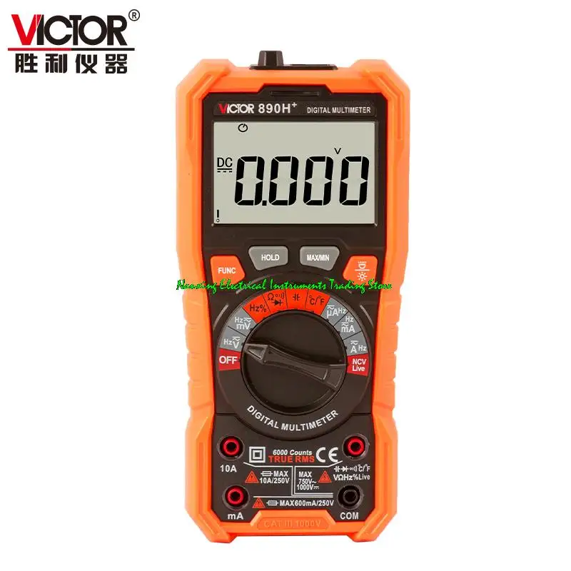 VICTOR VC890G+/VC890H+ 6000 Counts Auto Range True RMS NCV Digital Multimeter With Flashlight Function