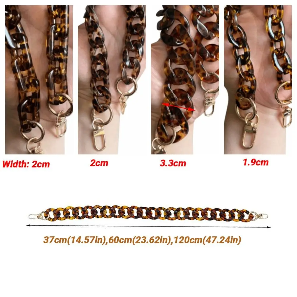 ليوبارد حقيبة ساعي سلسلة ريترو ستايل 37/60/120 سنتيمتر حقيبة ساحرة اكسسوارات حزام الكتف حقيبة بها بنفسك حقيبة سلسلة بدلاية حقيبة الإكسسوار