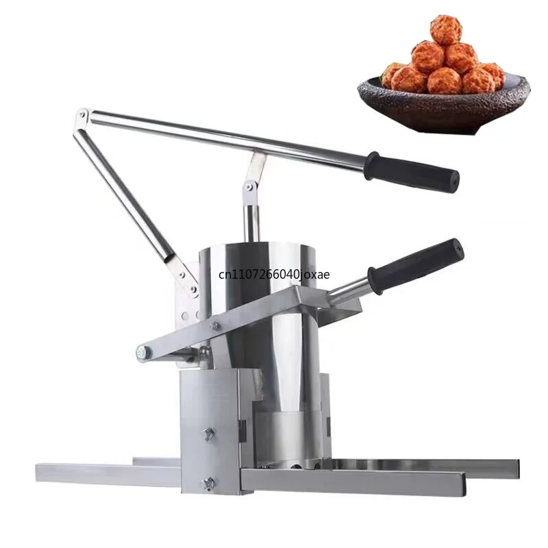 Commercial 13CM Manual Meatball Machine Stainless Steel Vegetable Processing Kitchen Tool for Business Use