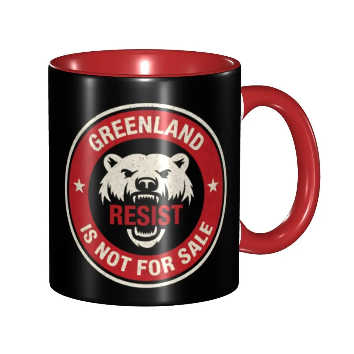 

Hands Off Greenland Is Not For Sale MGGA Merch Coffee Mugs Funny Tea Cups Gift