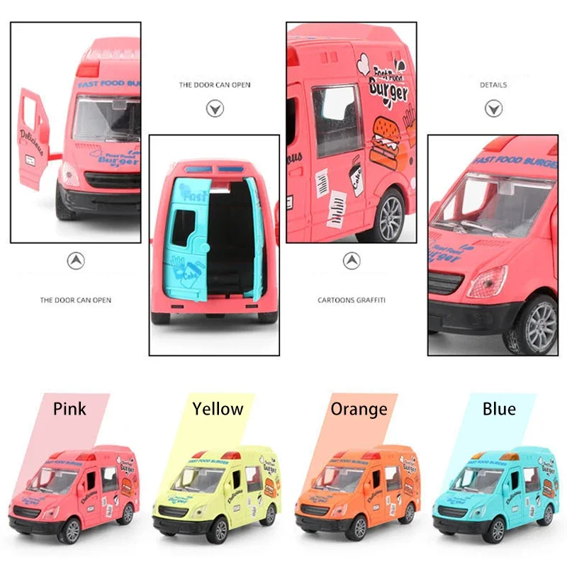 Kids Kitchen Play Toys for Girls Ice Cream Push Up Cars Children Cooking Set Toys Pretend Play Toys Ice Cream Toys for Girls Boy